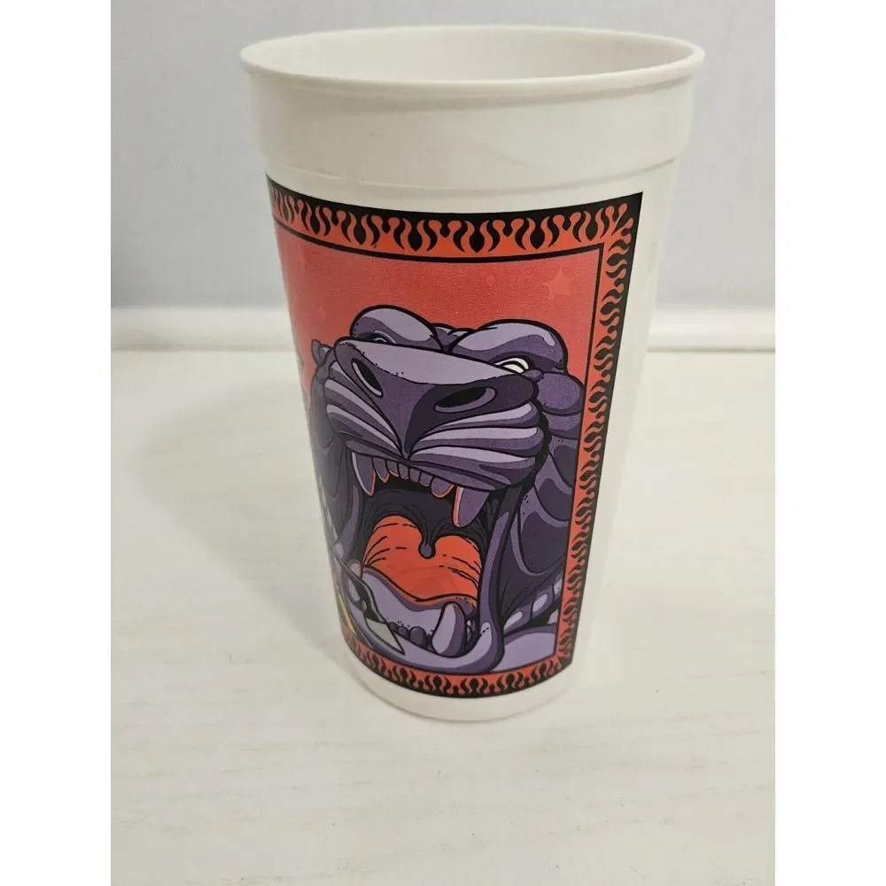 Vintage Disney Aladdin Burger King Plastic Cup Featuring Jafar*READ* Cracked Rim